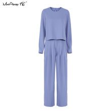 Load image into Gallery viewer, MNEALWAYS18 Women Classic Wide Leg Pants