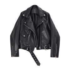 Load image into Gallery viewer, [EAM] Women Loose Fit Pu Leather Short Jacket