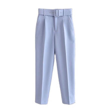 Load image into Gallery viewer, TANGADA Women High Waist Suit Pants