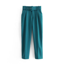 Load image into Gallery viewer, TANGADA Women High Waist Suit Pants