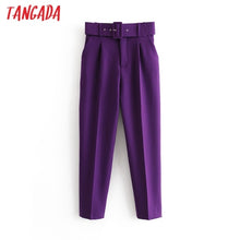 Load image into Gallery viewer, TANGADA Women High Waist Suit Pants