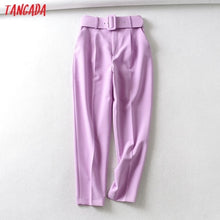 Load image into Gallery viewer, TANGADA Women High Waist Suit Pants