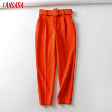 Load image into Gallery viewer, TANGADA Women High Waist Suit Pants