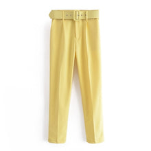 Load image into Gallery viewer, TANGADA Women High Waist Suit Pants