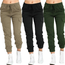 Load image into Gallery viewer, HIRIGIN Women Solid Multicolor Stretch Casual Pants