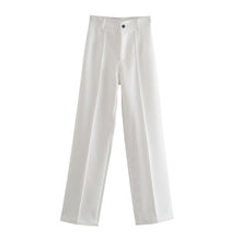 Load image into Gallery viewer, TRAF Women Vintage High Waist Zipper Trousers