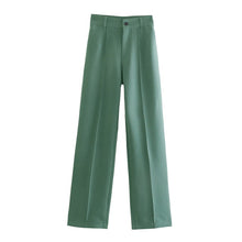 Load image into Gallery viewer, TRAF Women Vintage High Waist Zipper Trousers
