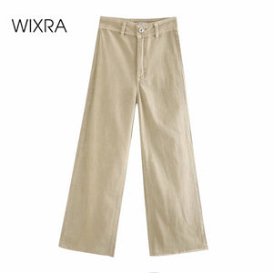 WIXRA Women Wide Leg Denim Flare Pants
