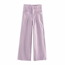 Load image into Gallery viewer, WIXRA Women Wide Leg Denim Flare Pants