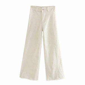 WIXRA Women Wide Leg Denim Flare Pants