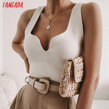 Load image into Gallery viewer, TANGADA Women Sleeveless Backless Crop Top