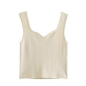 TANGADA Women Sleeveless Backless Crop Top