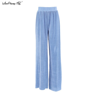 MNEALWAYS18 Women Pleated Wide Leg Pants And Top