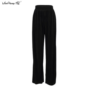 MNEALWAYS18 Women Pleated Wide Leg Pants And Top