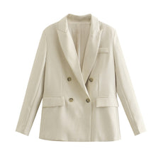 Load image into Gallery viewer, WIXRA Women Casual Double Breasted Blazer Coat