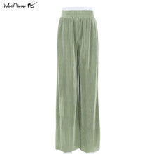 Load image into Gallery viewer, MNEALWAYS18 Women Pleated Wide Leg Pants And Top