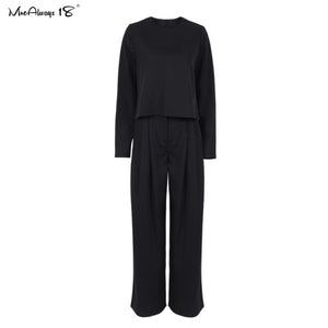 MNEALWAYS18 Women Classic Wide Leg Pants