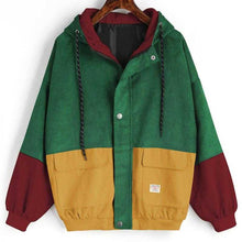 Load image into Gallery viewer, YOCALOR Women Corduroy Patchwork Oversize Jacket