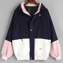 Load image into Gallery viewer, YOCALOR Women Corduroy Patchwork Oversize Jacket