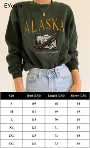 LUNOAKVO Women Laguna Beach Letter Embroidery Sweatshirt