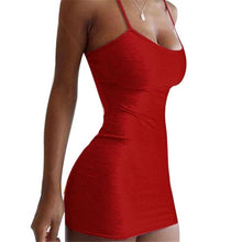 Load image into Gallery viewer, Women Slim-fit Solid Color Suspender Dress