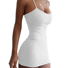 Load image into Gallery viewer, Women Slim-fit Solid Color Suspender Dress