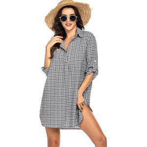 Women Plaid Print T-shirt