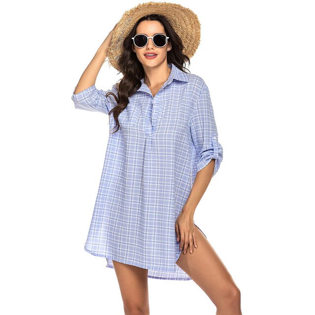 Women Plaid Print T-shirt