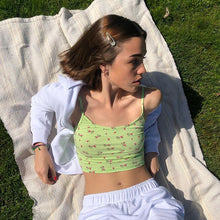 Load image into Gallery viewer, Women Slim Floral Print Crop Top