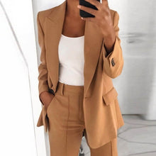 Load image into Gallery viewer, LIPSWAG Women Long Sleeve Turn-down Collar Suit Jacket