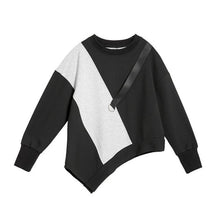 Load image into Gallery viewer, [EAM] Women Irregular Round Neck Long Sleeve Sweatshirt