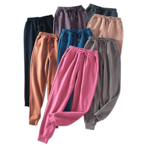 TANGADA Women Woolen Loose Sweatpants