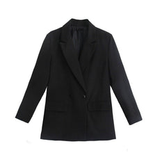 Load image into Gallery viewer, WIXRA Women Plaid Double Breasted Vintage Blazer Coat