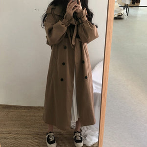 BGTEEVER Women Double Breasted Trench Coat