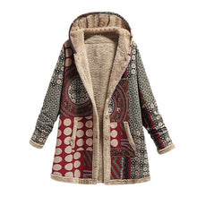 Load image into Gallery viewer, JXMYY Women Vintage Patchwork Fleece Coat