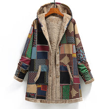Load image into Gallery viewer, JXMYY Women Vintage Patchwork Fleece Coat