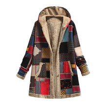 Load image into Gallery viewer, JXMYY Women Vintage Patchwork Fleece Coat