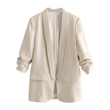 Load image into Gallery viewer, AACHOAE Women Notched Collar Casual Pockets Suit Blazer Coat