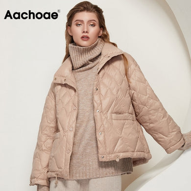 AACHOAE Women Vintage Puffer Jacket