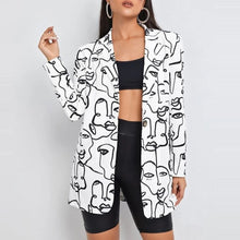 Load image into Gallery viewer, ELSVIOS Women Print Long Sleeves Suit Jacket