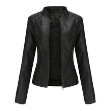 Load image into Gallery viewer, WIXRA Women Faux Leather Slim Fit Jacket