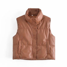 Load image into Gallery viewer, COCOSTLY Women Faux Leather Vest