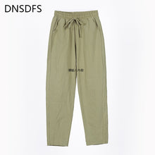 Load image into Gallery viewer, LUCKBN Women Casual Loose Ankle Pure Color Pants