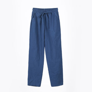 LUCKBN Women Casual Loose Ankle Pure Color Pants