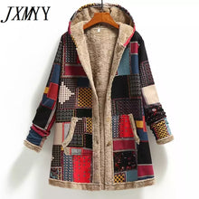 Load image into Gallery viewer, JXMYY Women Vintage Patchwork Fleece Coat