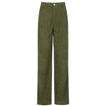 Load image into Gallery viewer, SWEETOWN Women Corduroy 90s Caramel Brown Low Waist Straight Pants