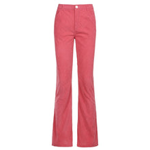 Load image into Gallery viewer, SWEETOWN Women Corduroy 90s Caramel Brown Low Waist Straight Pants