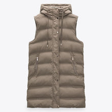 Load image into Gallery viewer, CNLALAXURY Women Cotton Sleeveless Coat