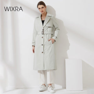 WIXRA Women Long Trench Coat
