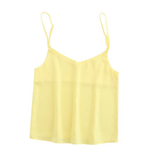 Load image into Gallery viewer, TANGADA Women V Neck Spaghetti Strap Crop Top